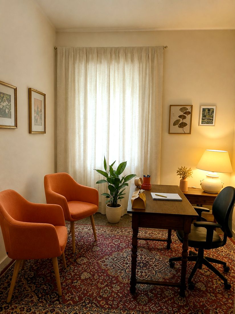 Sala colloqui dello studio di psicologia Giorgia Belardini, Balduina Roma Nord